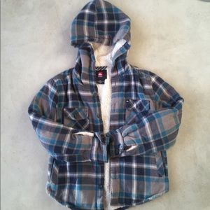Quiksilver -  Fleece Lined Flannel Jacket size 6
